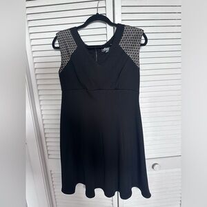 Black and cream shirt dress business casual